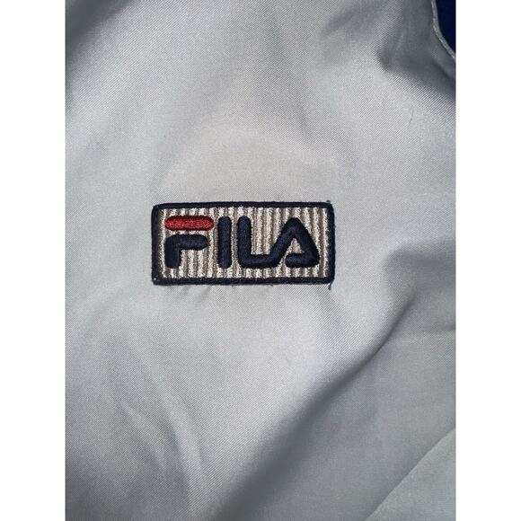 Vintage FILA Track Jacket Mens XL White Sony Open Tennis White Neon Green 90's - Picture 2 of 12